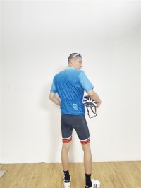 設計新款漸變色短袖單車衫    訂做春夏男款戶外山地自行車服  排汗透氣   競技  訓練  BD-CN-22194 細節-4